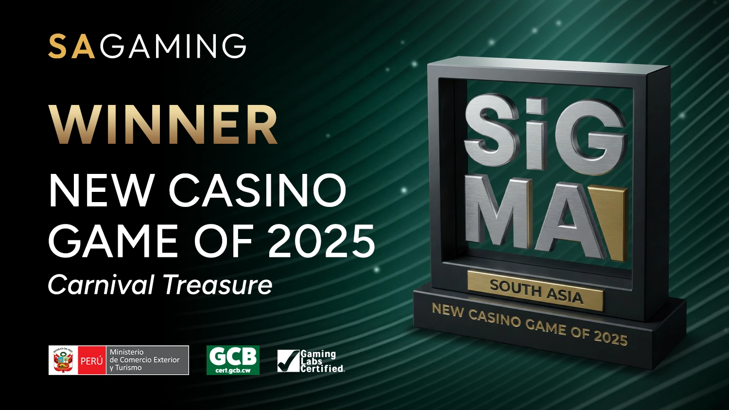"New Casino Game of 2025" at SiGMA South Asia Awards
